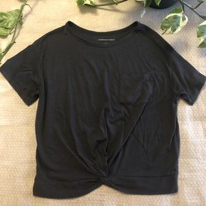 American Eagle Outfitters twist front crop shirt